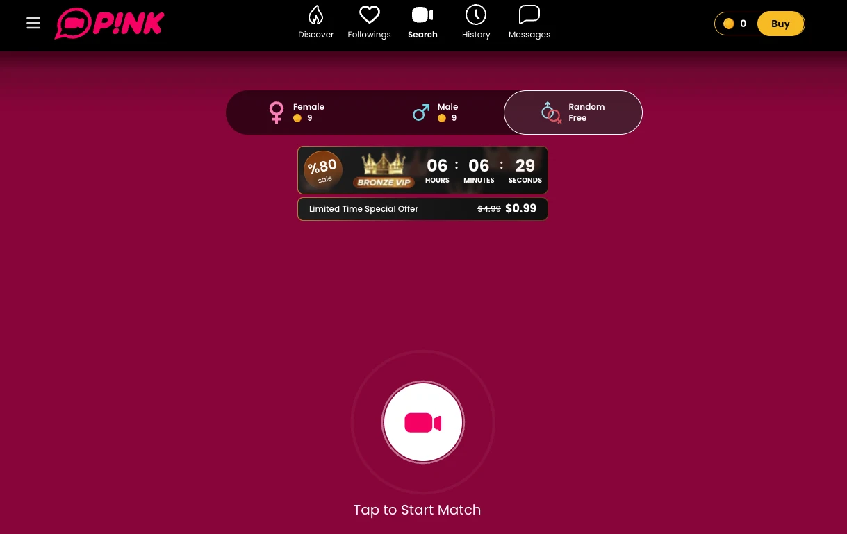 Pink Video Chat – 1v1 Random Video Chat with Strangers