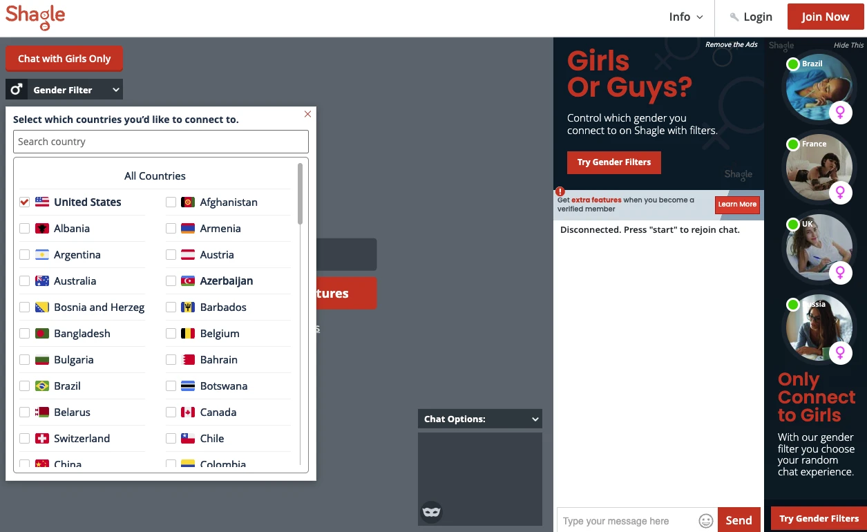 Core Features of Shagle